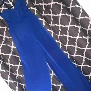 EXPRESS Strapless Blue Long Romper